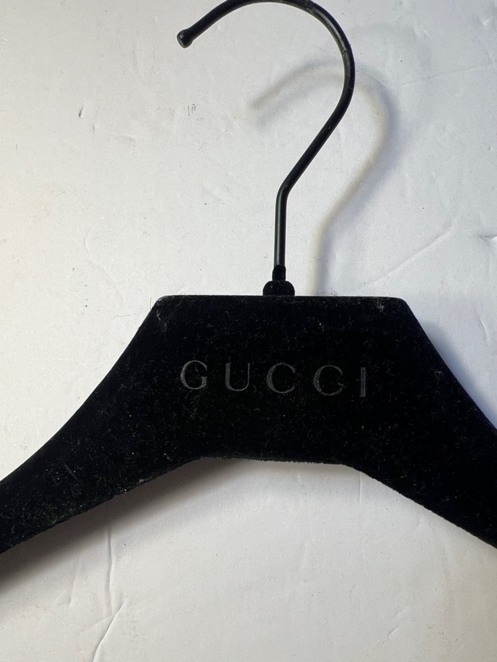 Gucci Black Velvet Padded Hanger with Logo